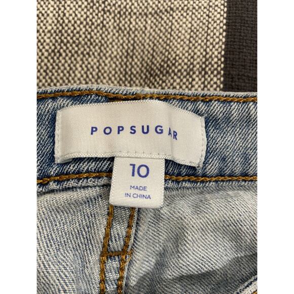 POPSUGAR Button Fly Distressed jeans Sz 10 - Picture 7 of 10